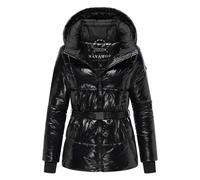 Steppjacke NAVAHOO "Eisglanz 14", Damen, Gr. S (36), schwarz, Obermaterial: 100% Nylon, Innenfutter: 100% Polyester, Wattierung: 100% Polyester, Ärmelfutter: 100% Polyester, figurumspielend Po-bedecke
