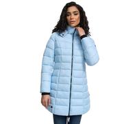 MARIKOO Herbst Winter Übergangs Steppmantel Jacke Mantel gesteppt B603 [B603-Abend-Baby-Blau-Gr.S]