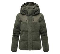 Marikoo Kapuzenplüschjacke Damen oliv, XL