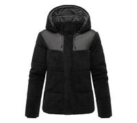 Marikoo Kapuzenplüschjacke Damen schwarz, L