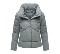 Marikoo kurze Damen Steppjacke mit Kragen & Druckknöpfen - Jalliaa