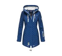 Marikoo lange Damen Steppjacke Abendsternchen mit abnehmbarer Kapuze XS