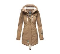 Marikoo lange Damen Steppjacke Abendsternchen mit abnehmbarer Kapuze XS