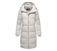 Marikoo lange Damen Steppjacke mit Kapuze & Kragen - Modell Nomadiaa 2XL