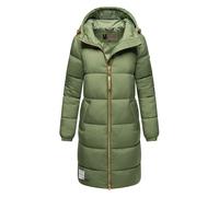 Marikoo lange Damen Steppjacke mit Kapuze & Kragen - Modell Nomadiaa S