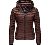 Steppjacke MARIKOO "Samtpfote", Damen, Gr. S (36), braun, Oberstoff: 100% Nylon; Futter: 100% Polyester; Wattierung: 100% Polyester, figurbetont hüftlang, hoch geschlossener Ausschnitt, Ärmel ohne Ärm