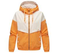 MARIKOO leichte Damen Übergangsjacke oversize Bomberjacke kurz mit Kapuze Liubkaa Apricot Sorbet Gr. L