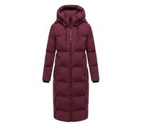 MARIKOO Damen Wintermantel (XS-5XL) - gesteppt, abnehmbare Kapuze, winddicht - N102 - Wine Größe XL - Gr.XL