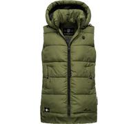 MARIKOO Damen warme Winter Steppwese mit Kapuze Zarinaa Dusty Olive Gr. M