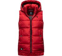 MARIKOO Damen warme Winter Steppweste mit Kapuze Zarinaa Red Gr. M