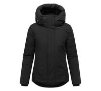 MARIKOO Damen Winterjacke (XS-3XL) - mit Kapuze, gefütterte Außentaschen, Belüftungsschlitze - N113 - Schwarz Größe S - Gr.S