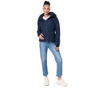Winterjacke MARIKOO "Samuiaa XVI" Gr. XL, blau (navy), Damen, Obermaterial: 100% Polyester; Futter: 100% Polyester; Wattierung: 100% Polyester; Ärmelfutter: 100% Polyester, Jacken, mit Kapuze (5802476