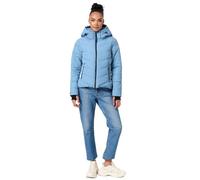 MARIKOO Winterjacke Damen (XS-3XL) - Wasserabweisend, Warm, Kapuze abnehmbar, Winddicht - Steppjacke, Frauen - Stehkragen, 4 Taschen, verlängerter Zipper - Blue XL