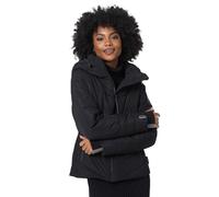 MARIKOO Winterjacke Damen (XS-3XL) - Wasserabweisend, Warm, Kapuze abnehmbar, Winddicht - Steppjacke, Frauen - Stehkragen, 4 Taschen, verlängerter Zipper - Schwarz XS