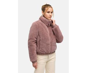 Marikoo "Yuvaa" mit Kapuze Damen Teddyjacke kurz aus weichem Teddyfleece mit Stehkragen (91317415-M) mauve