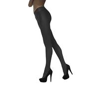 MARILYN blickdichte Hüftstrumpfhose mit 9 cm Spitze 1er oder 2er Pack, 100 Denier, Größe 36/38 (S/M) - 1 Paar, Farbe Grau (grigio)