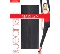 MARILYN blickdichte Leggings Länge Long, 180 Denier, Größe 40/42 (M/L), Farbe Braun (latte)