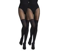 MARILYN blickdichte Strumpfhose, 60 Denier, Größe 40/42 (M/L), Farbe je 2x Schwarz (nero)