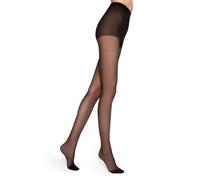 MARILYN Damen Strumpfhose Super 15 DEN Halb-Matte Transparente Feinstrumpfhose mit Flacher Naht Kleinem Zwickel Verstärkten Zehen und Bequemen Bund Schwarz/Beige/Hautfarben/Grau