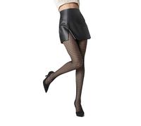 MARILYN elegante Jacquard Strumpfhose, 72 holes, Größe 36/38 (S/M), Farbe Schwarz (black)