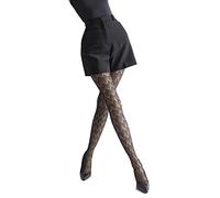 MARILYN elegante Jacquard Strumpfhose mit Zick-Zack-Muster, 20 Denier, Größe 36/38 (S/M), Farbe Schwarz (black)