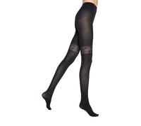 MARILYN elegante Strumpfhose im Overknee look, 40 Denier, Größe 40/42 (M/L), Farbe Schwarz (black)
