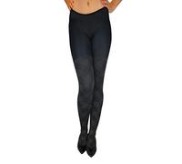 MARILYN Elegante Strumpfhose im Rautenmuster und Lurex, 60 Denier, Größe 36/38 (S/M), Farbe Schwarz (black & gold)