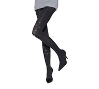 MARILYN elegante Strumpfhose mit Sternchenprint, 60 Denier, Größe 36/38 (S/M), Farbe Schwarz (black)