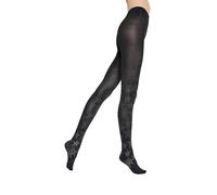 MARILYN elegante Strumpfhose mit Sternenprint, 60 Denier, Größe 36/38 (S/M), Farbe Schwarz (black)