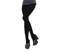 MARILYN klassische gefütterte Baumwoll-Strumpfhose mit Elastan in opaque, nude look, 250 Denier, Größe 44 (XXL), Farbe Schwarz (nero)