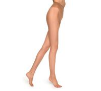 MARILYN Strumpfhose Damen 7 DEN Extrem Dünne Sommer Halbmatte Transparente Strumpfhosen (1 Paar, 40 L, Beige)