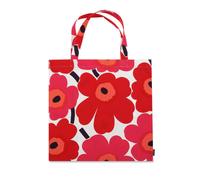 Marimekko - Pieni Unikko Einkaufstasche, rot / weiß