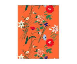 Marimekko Puutarhakutsut Baumwollstoff Orange