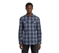 Langarmshirt G-STAR "Marine Slim Hemd", Damen, Gr. S, rank blau vanderbilt check, Obermaterial: 100% Baumwolle, Shirts Langarmshirt (34817011-S) rank blau vanderbilt check