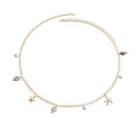 Marine Starfishly Muscheln Körperkette Verstellbare Länge Taille Schmuck Für Bademode Strand Musik Festival Outfit Taille Zubehör