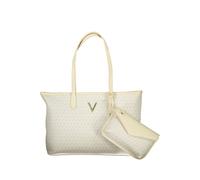 Mario Valentino Beigefarbene Polyurethan Damen-Handtasche Einheitsgröße