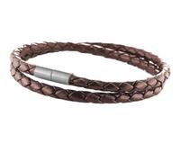 Maritimes Seemannsgarn Leder Armband Sylt braun 4mm, Ohne Verschluss, M - Gelenkumfang von 15 cm bis 16,5 cm