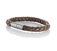 Maritimes Seemannsgarn Leder Armband Sylt braun 8mm, Ohne Verschluss, L - Gelenkumfang von 16,5 cm bis 18 cm