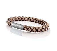 Maritimes Seemannsgarn Leder Armband Sylt vintage braun 8mm, Ohne Verschluss, XL - Gelenkumfang von 18 cm bis 21 cm