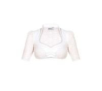 MarJo Damen Dirndl Bluse Herzausschnitt halbarm weiß, Weiß, 36