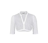 MarJo Damen Dirndl Bluse V-Ausschnitt halbarm weiß, Weiß, 40