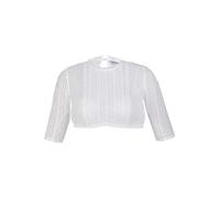 MarJo Damen Spitzen-Dirndlbluse transparent weiß, Offwhite, 36