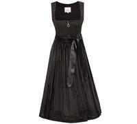 Marjo Dirndl Breitenbrunn 65cm Länge | Mididirndl Tweed Strukturstoff | Damen (DE/NL/SE/PL, Numerisch, 34, Regular, Regular, schwarz)