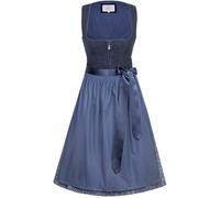 Marjo Dirndl Conny 65cm Länge | Cord-Dirndl Knielang | Damen (DE/NL/SE/PL, Numerisch, 36, Regular, Regular, dunkelblau)