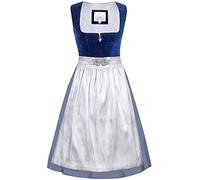 Marjo Dirndl Inka 65er Länge blau | Mididirndl Samt schlicht elegant | Damen Gr. 44