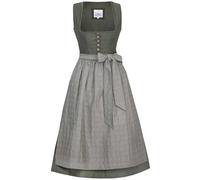 Marjo Dirndl Lina 70cm Länge efeu Khaki | Mididirndl mit Knöpfen | Oliv