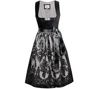 Marjo Dirndl Madita 65er Länge schwarz | Mididirndl Samt schlicht elegant | Damen Gr. 36