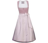 Marjo Dirndl Marilena 70cm Länge Puder rosa | Midi-Dirndl mit Reißverschluss | Damen (DE/NL/SE/PL, Numerisch, 48, Regular, Regular, rosa 70cm Rocklänge)