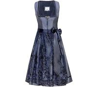 Marjo Dirndl Marisol 65er Länge deep Ocean Blue | Mididirndl schlicht elegant | Damen Gr 34