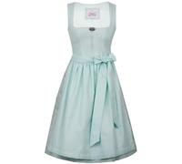 Marjo Dirndl Marktl 58cm Länge Mint | Knielanges Samtdirndl für Damen (DE/NL/SE/PL, Numerisch, 34, Regular, Regular, Mint)